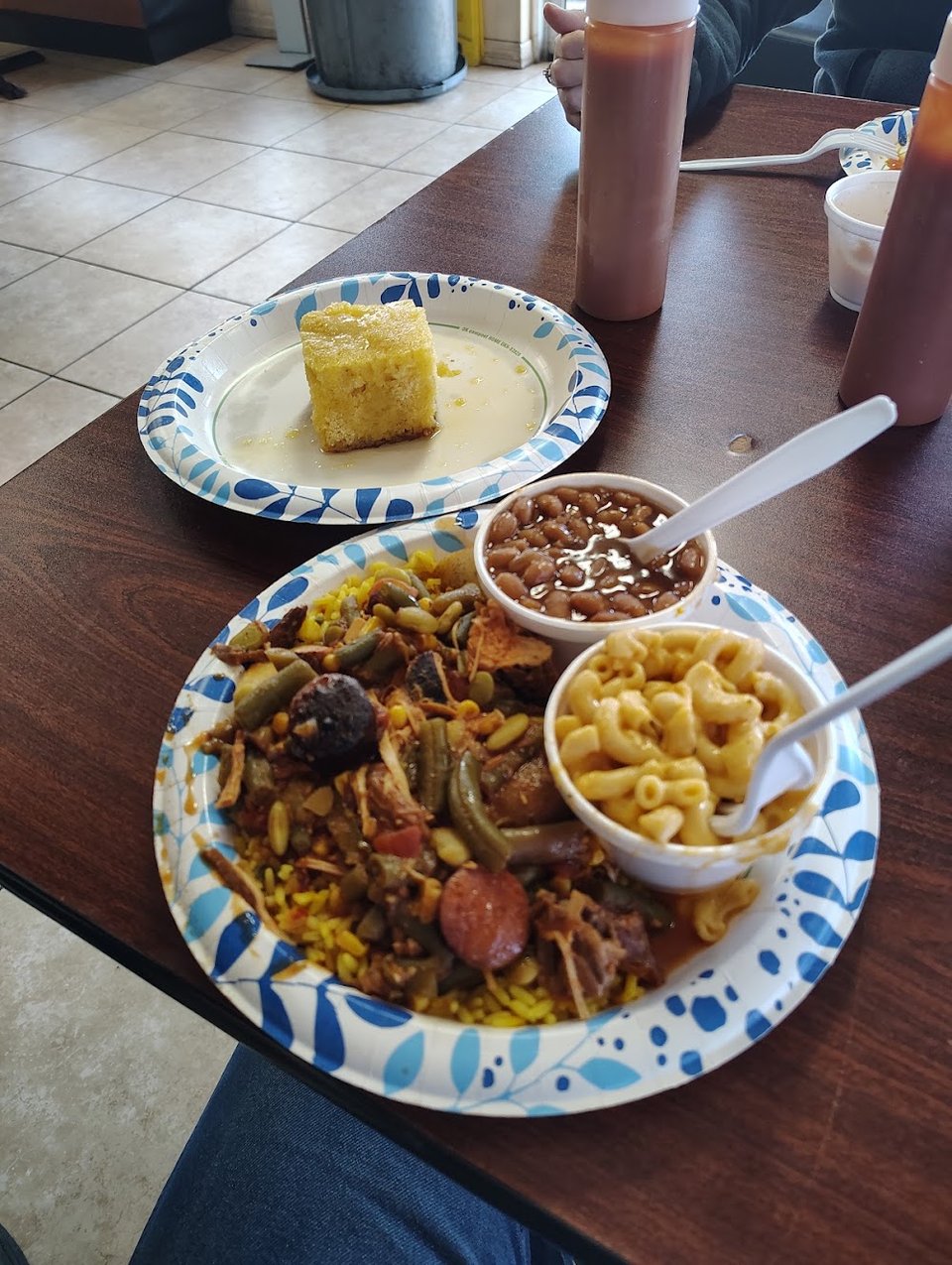 Barbecue menu with smoked meat choices.